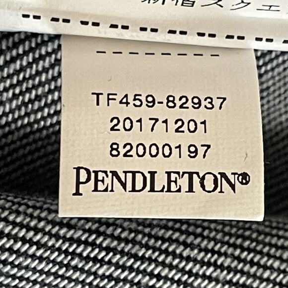 Pendleton Denim Jacket Women’s Size S Dark Blue With Wool Plaid Pockets ALTERED - Picture 9 of 11
